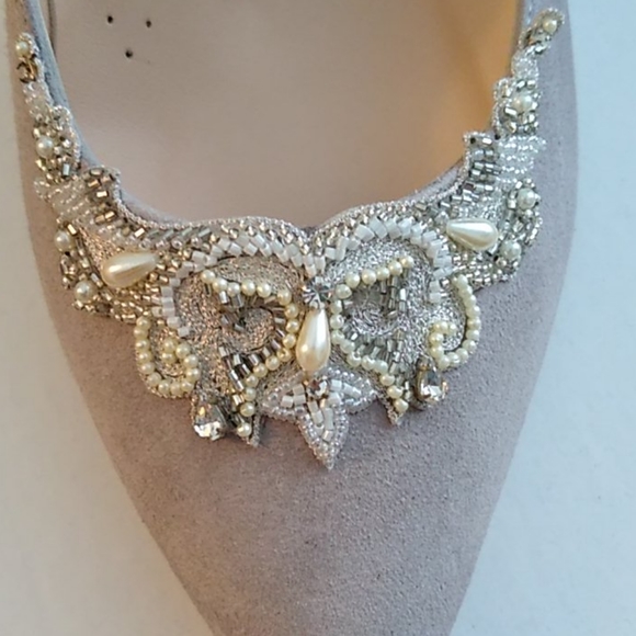 Sargasso and Grey Suede Pumps WIDE FIT - Picture 6 of 6